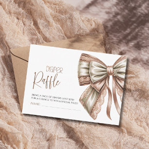 Carte D'accompagnement Fête de Bébé Tirage au Sort Couches Arc en Ciel De