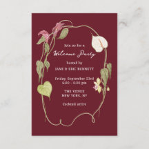 Fête de bienvenue de mariage fantaisiste Merlot &