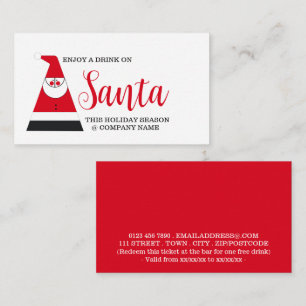 Carte D'accompagnement Fête de fin d'année - Santa abstrait - Billet de b