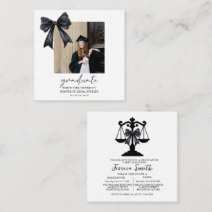 Carte D'accompagnement Fête de fin d'études de l'Université Black Bow Law