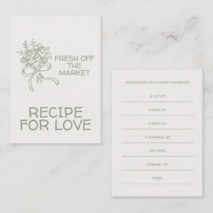 Carte D'accompagnement Fête de mariage champêtre vert frais du marché