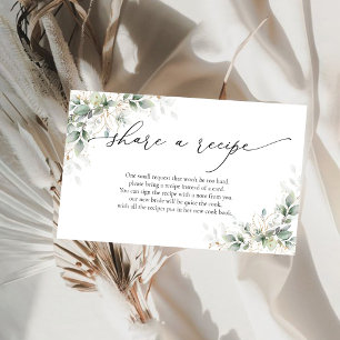 Carte D'accompagnement Fête de mariage élégante et verdure Partagez une r