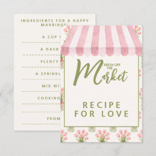 Carte D'accompagnement Fête de mariage Floral Rose Frais du Marché