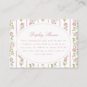Carte D'accompagnement Fête de mariage grandmillennial à fleurs roses