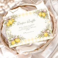Fête de Naissance Bébé Gingham Citron Italien