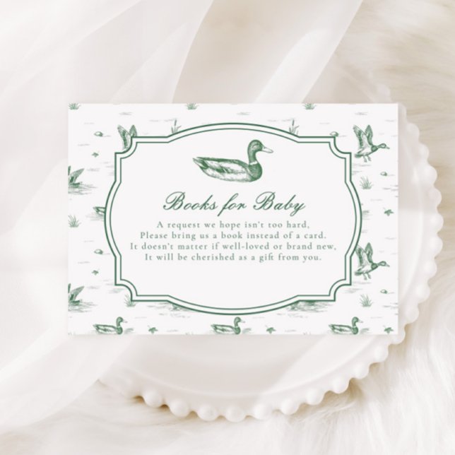 Carte D'accompagnement Fête de naissance Canard colvert Toile neutre (Créateur téléchargé)