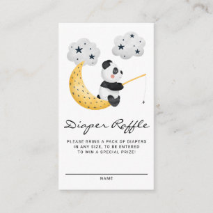 Carte D'accompagnement Fête de naissance de bébé panda pêche à l'aquarell