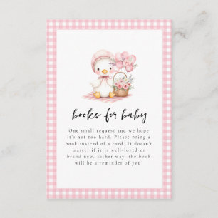 Carte D'accompagnement Fête de naissance de la fille au canard en aquarel