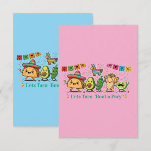 Carte D'accompagnement Fête de nourriture mexicaine Kawaii mignonne - Tac