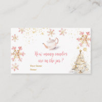 Fête de thé d'hiver rose Bébé arrive Combien de bo