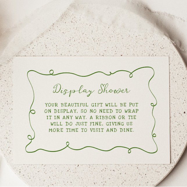 Carte D'accompagnement Fête des mariées à cadre vert vague (Créateur téléchargé)