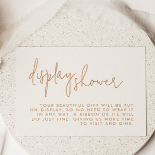 Carte D'accompagnement Fête des mariées beige minimaliste douche