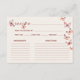 Carte D'accompagnement Fête des mariées Boho Butterfly Recette