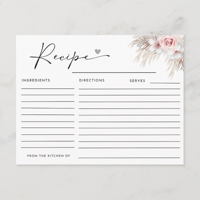 Carte D'accompagnement Fête des mariées Boho Champagne Glass Pearls&Prose (Devant)