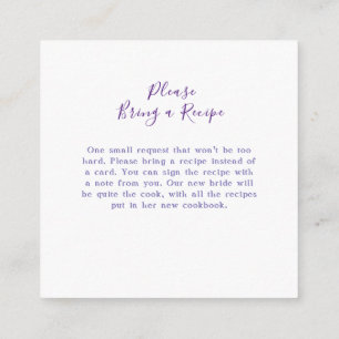 Carte D'accompagnement Fête des mariées Boho Fleur sauvage pressé Periwin