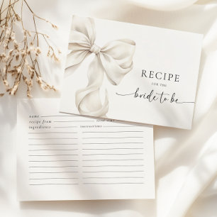 Carte D'accompagnement Fête des mariées Bow blanche - Recette Enclôture