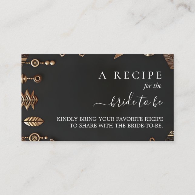 Carte D'accompagnement Fête des mariées Brown africaine (Devant)