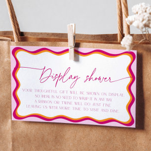 Carte D'accompagnement Fête des mariées cadeau non emballée rose et orang