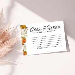 Carte D'accompagnement Fête des mariées Chaussons Automne & Conseils WIsh