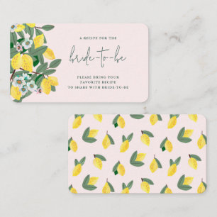 Carte D'accompagnement Fête des mariées Citron Italienne Partager Une Rec