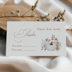 Carte D'accompagnement Fête des mariées Citrouille blanche Combien de Cit