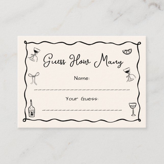 Carte D'accompagnement Fête des mariées Creuse Main Noire Devant Combien  (Devant)