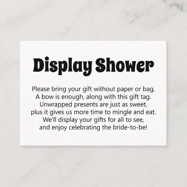 Carte D'accompagnement Fête des mariées d'affichage noir et blanc Gras sa (Devant)