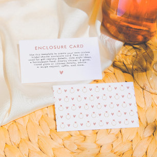 Carte D'accompagnement Fête des mariées d'aquarelle anneau et boîtier de