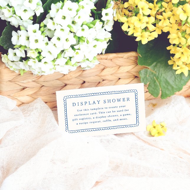 Carte D'accompagnement Fête des mariées de cadre rétro à main fantaisie (Card Front Mock-up)