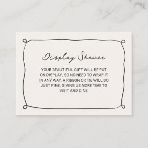 Carte D'accompagnement Fête des mariées de douche à affichage manuscrit