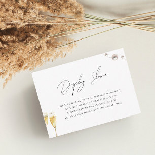 Carte D'accompagnement Fête des mariées de douche d'affichage Pearls & Pr