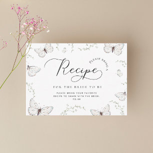 Carte D'accompagnement Fête des mariées de jardin papillon Demande de rec