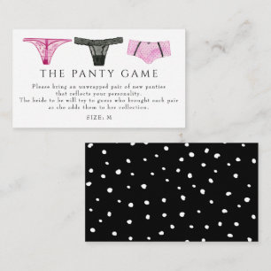 Carte D'accompagnement Fête des mariées de jeu Lingerie Panties