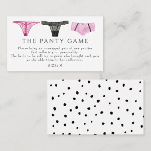 Carte D'accompagnement Fête des mariées de jeu Lingerie Panties
