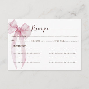 Carte D'accompagnement Fête des mariées de la boîte rose de recette