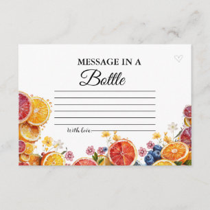 Carte D'accompagnement Fête des mariées de la bouteille de message Squeez