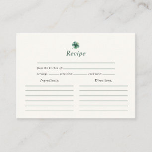 Carte D'accompagnement Fête des mariées de la journée St. Patricks Recett