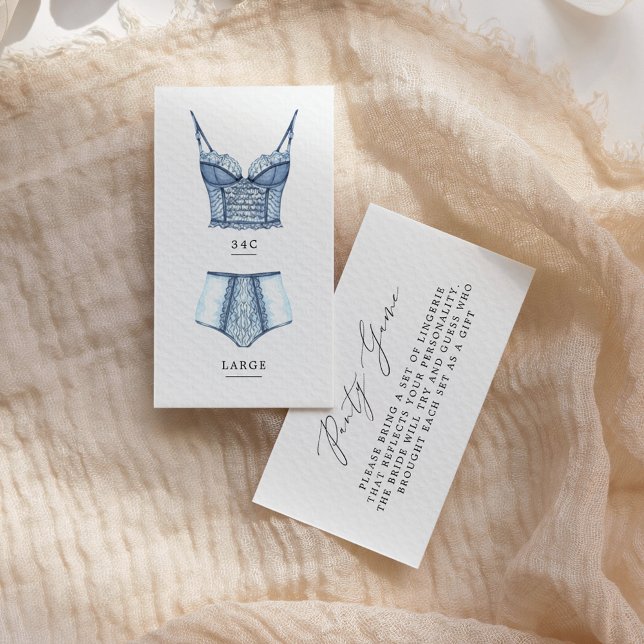 Carte D'accompagnement Fête des mariées de lingerie Taille du jeu Inserti (Créateur téléchargé)