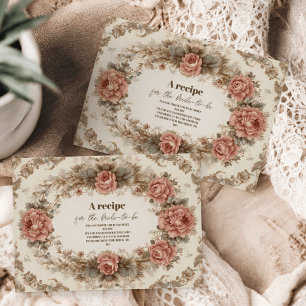 Carte D'accompagnement Fête des mariées d'élégance royale victorienne