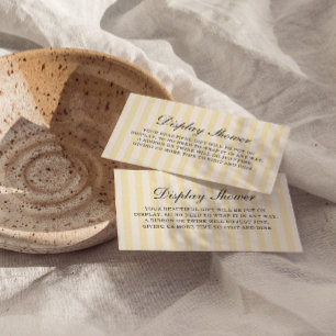 Carte D'accompagnement Fête des mariées des rayures jaunes douces