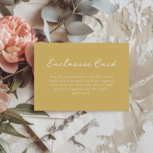 Carte D'accompagnement Fête des mariées dorée et beige