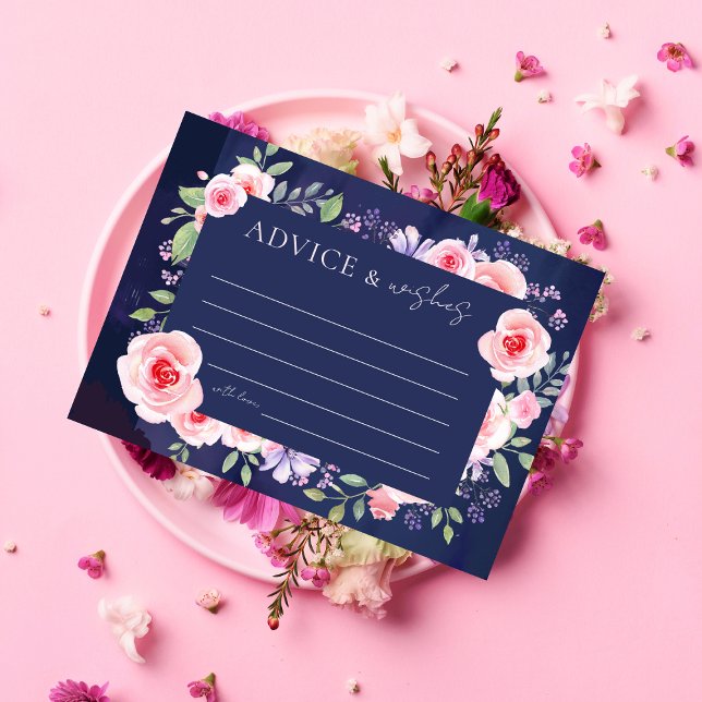 Carte D'accompagnement Fête des mariées florale Dreamy moderne Conseils e (Créateur téléchargé)