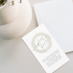 Carte D'accompagnement Fête des mariées florale pour bébé