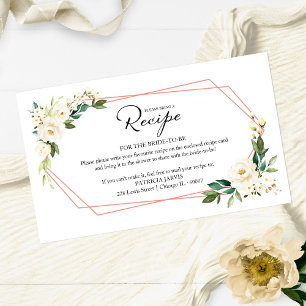 Carte D'accompagnement Fête des mariées géométrique verte Demande de rece