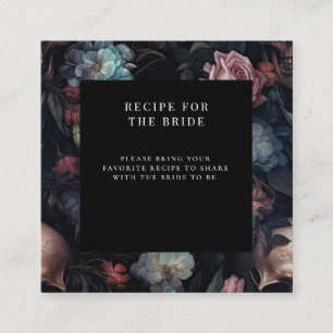 Carte D'accompagnement Fête des mariées gothique florale Moody foncé