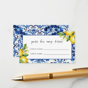 Carte D'accompagnement Fête des mariées méditerranéenne Devinez combien d