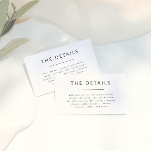 Carte D'accompagnement Fête des mariées minimaliste simple de typographie