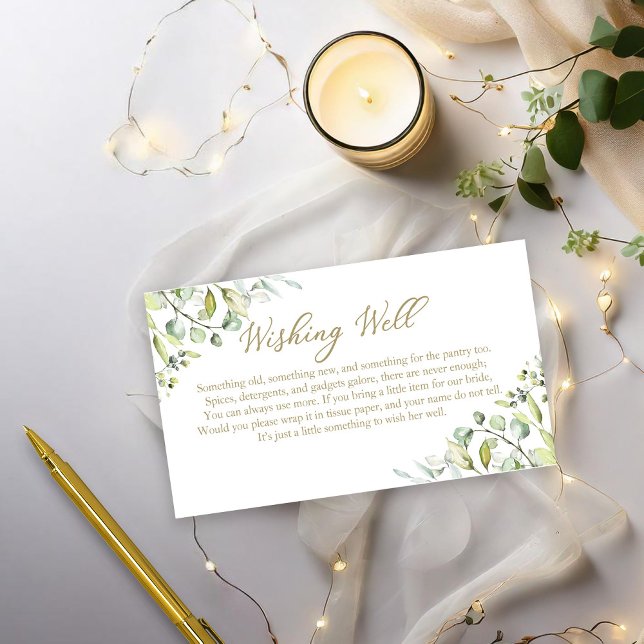 Carte D'accompagnement Fête des mariées verdoyante Envie de bien insérer (Créateur téléchargé)