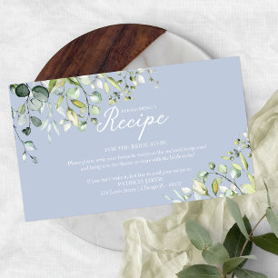 Carte D'accompagnement Fête des mariées verte mignonne Demande de recette