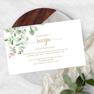 Carte D'accompagnement Fête des mariées verte Recette Case C